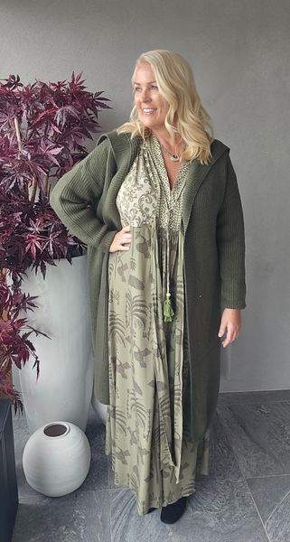GABRIELLA DRESS –  dusty olive (116 )