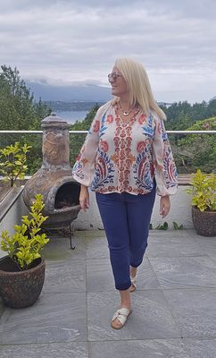 Hovedbilde PEACOCK BLOUSE BC (40971)- marsala red