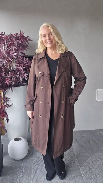 AUDREY TRENCH COAT (LANG) - brown - ca. 1 mai levering