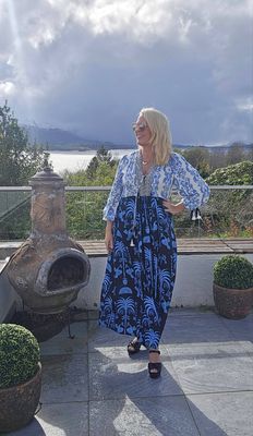 Hovedbilde GABRIELLA DRESS –  blue/black 