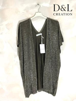 Hovedbilde SOLENA LUREX CARDIGAN ( dp13034 ) - chocolate