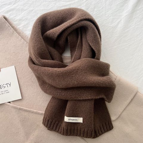 Hovedbilde NELIA WOOL SCARF – 100 % ull - dark brown