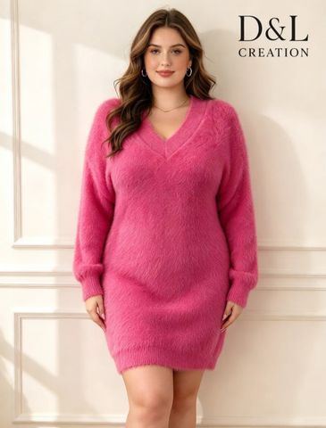 Hovedbilde NORA SOFT KNIT DRESS ( dvc9013 ) - fuchsia
