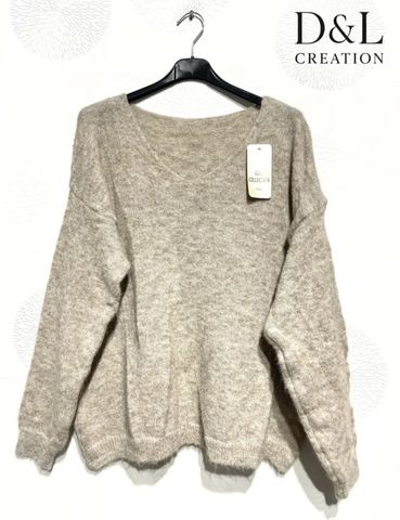 Hovedbilde TALIA V-NECK KNIT (NY9185) - Beige - CA.19 SEPT ...