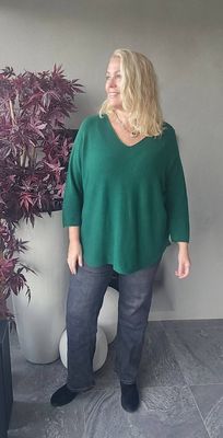 Hovedbilde TESSA V-NECK KNIT ( ny8213 ) - green