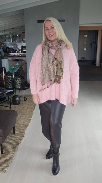 ROMY FAUX LEATHER SKIRT - brown 