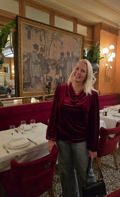 Hovedbilde Velvet Drape Blouse - Bordeaux 