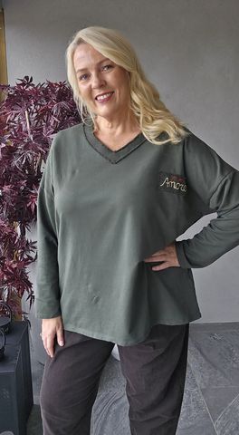 Hovedbilde AMORE LOUNGE TOP - military green