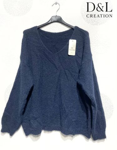 Hovedbilde TALIA V-NECK KNIT (NY9185) - Marine - CA.19 SEPT ...
