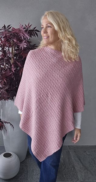 Bibba poncho - gammelrosa 