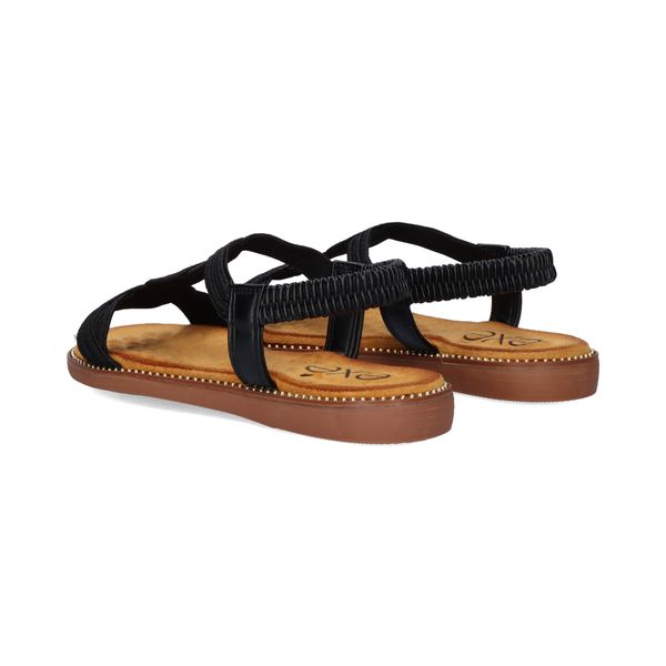 EXE SANDALS ( ZF1982-F6 ) - EMBROIDERY BLACK m/stropp - kun 37 