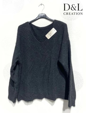 Hovedbilde TALIA V-NECK KNIT (NY9185) - Black - CA.19 SEPT ...