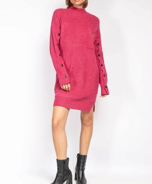 DAKOTA KNIT DRESS - Pink - (2330-3422) - LEVERING CA. 25 august