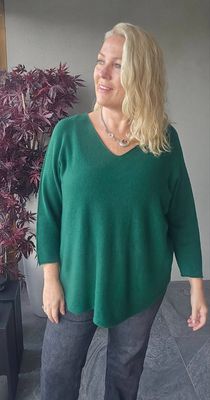 Hovedbilde TESSA V-NECK KNIT ( ny8213 ) - green