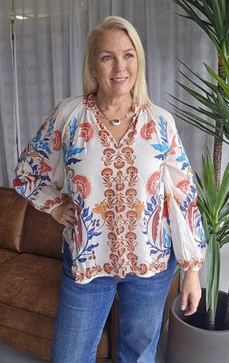 Hovedbilde PEACOCK BLOUSE BC (40971)- marsala red