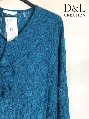 Hovedbilde ENYA LACE BLOUSE ( bsq6519 ) - peacock blue - ...