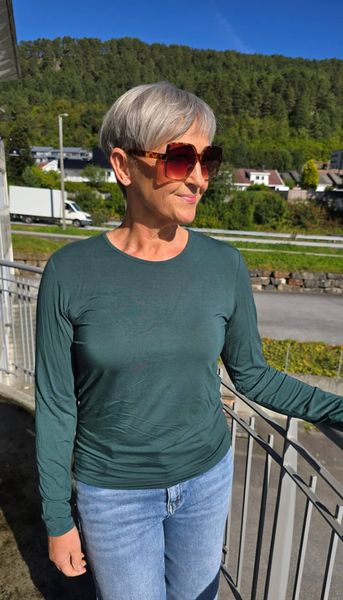 Secret Long Sleeve – V-neck - forest green 