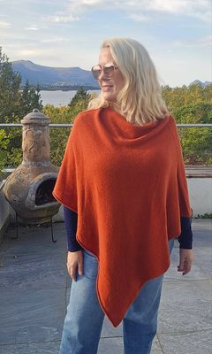 Hovedbilde MAELLE PONCHO (hj13715) - brick red ( m&oslash;rk korall ...
