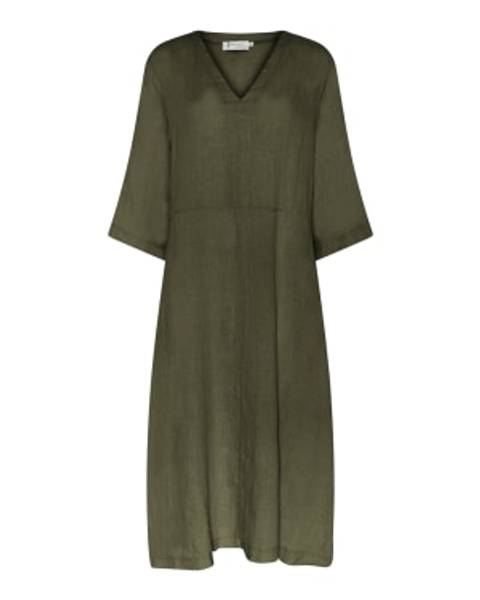 SELMA DRESS - OLIVE - 1 stk XL