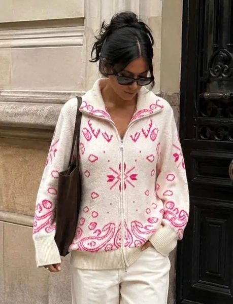 TINDRA CARDIGAN ( lu2530-2006 ) - white pink - levering ca. 16 okt