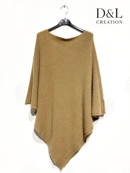 MAELLE PONCHO (hj13715) - camel