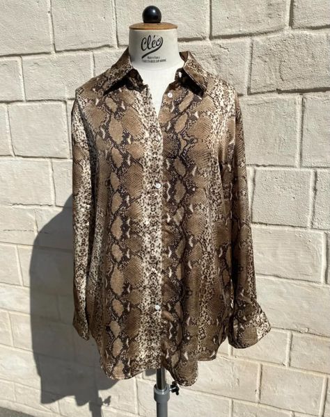 SAVA SNAKE SHIRT (711) - Taupe - ca 25. august levering