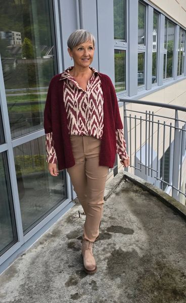 ZELIA BLOUSE (880-1) - Bordeaux 