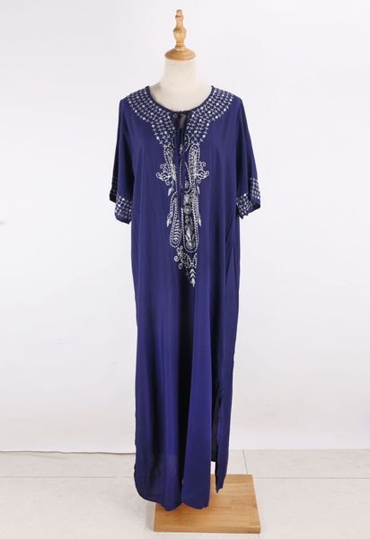 PIENZA KAFTAN - navy blue w /white