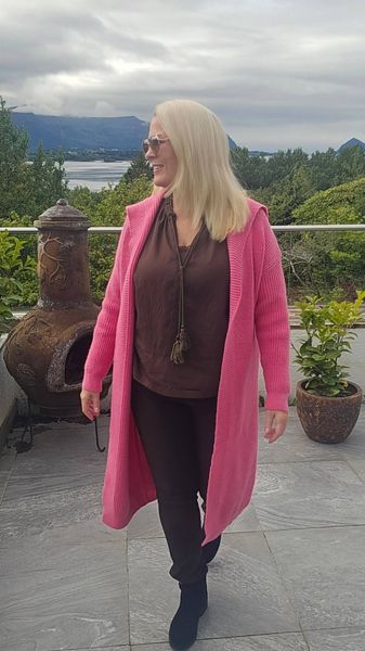 LUZABELLE LONG CARDIGAN ( 2256 ) - pink -