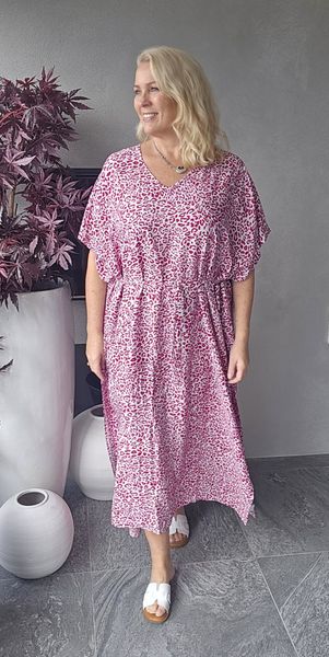 SAMIRA KAFTAN – RED & OFFWHITE 