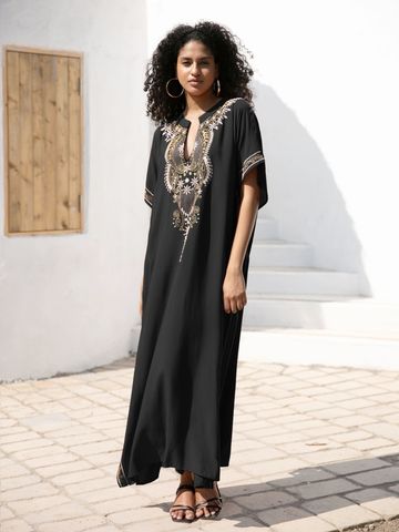 Hovedbilde C&oacute;rdoba Kaftan – Black & Gold - 