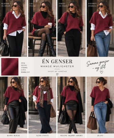 Hovedbilde OTILIE KNIT TOP (NY9169) - burgundy