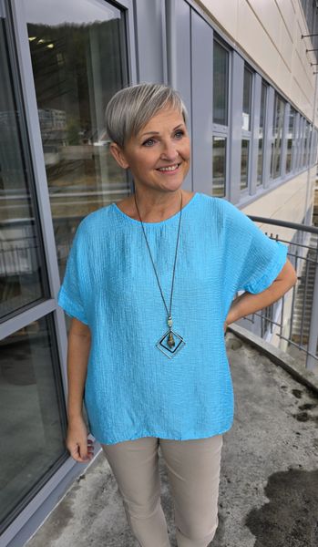 CAMOGLI BLOUSE ( fdl25215 ) – turquoise