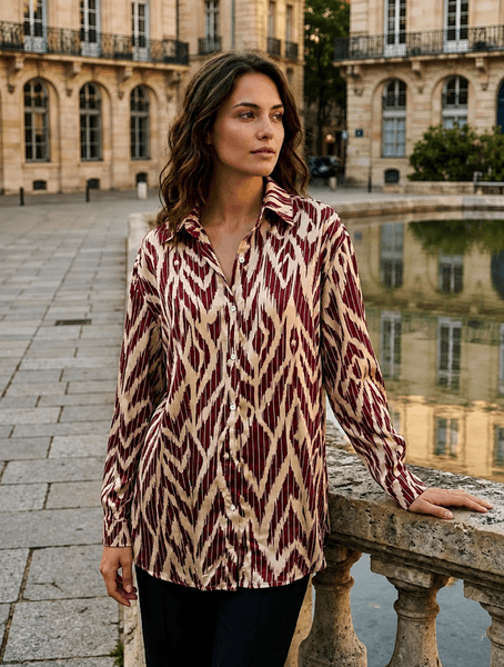 ZELIA BLOUSE (880-1) - Bordeaux - ca 25. august levering