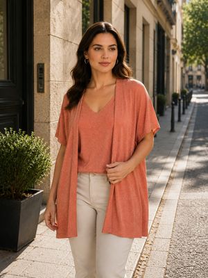 Hovedbilde SOLENA LUREX CARDIGAN ( dp13034 ) - orange