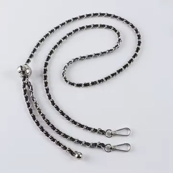 KJEDE til mobil, veske , som belte - SORT- S&Oslash;LV