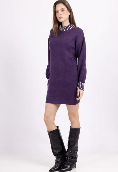 Pearl Knit Dress - Purple - (2357-3433/2013) - LEVERING CA. 20 august