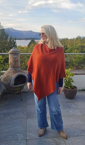 Hovedbilde MAELLE PONCHO (hj13715) - brick red ( m&oslash;rk korall ...
