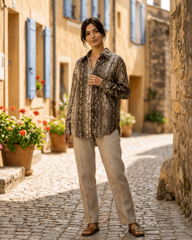 Hovedbilde SAVA SNAKE SHIRT (711) - Taupe - ca 25. august ...