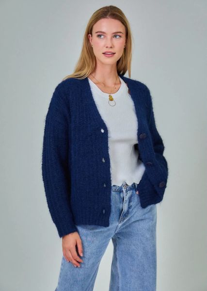 TUSCAN CARDIGAN (RM5003) ONE SIZE - Blue - ca 25. august levering