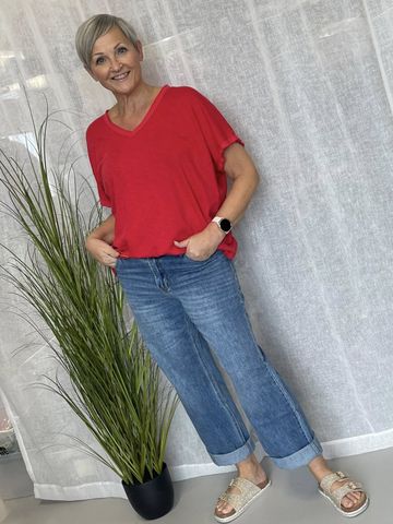 Hovedbilde SOLENE V-NECK TOP (sy24263) - red