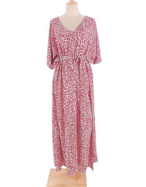 SAMIRA KAFTAN – RED & OFFWHITE 