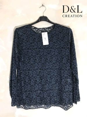 Hovedbilde YLVA LACE TOP ( dl007 ) - navy blue