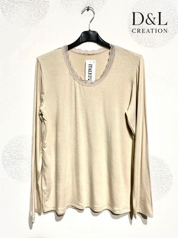 Hovedbilde VIVIENNE LACE TOP - ( bsq6256 ) - light beige