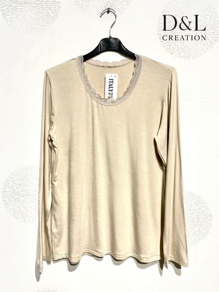 VIVIENNE LACE TOP - ( bsq6256 ) - light beige