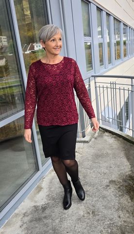 Hovedbilde YLVA LACE TOP ( dl007 ) - burgundy
