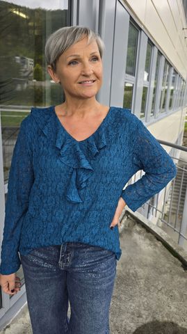 Hovedbilde ENYA LACE BLOUSE ( bsq6519 ) - peacock blue - ...
