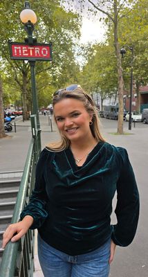 Hovedbilde Velvet Drape Blouse - Emerald green 