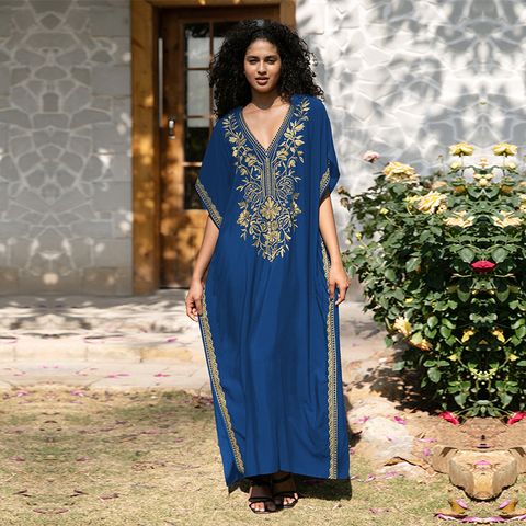 Hovedbilde Meknes Kaftan – Blue & Gold 