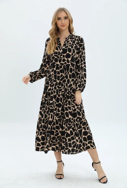 LEXA ANIMAL PRINT DRESS ( 281-3 )